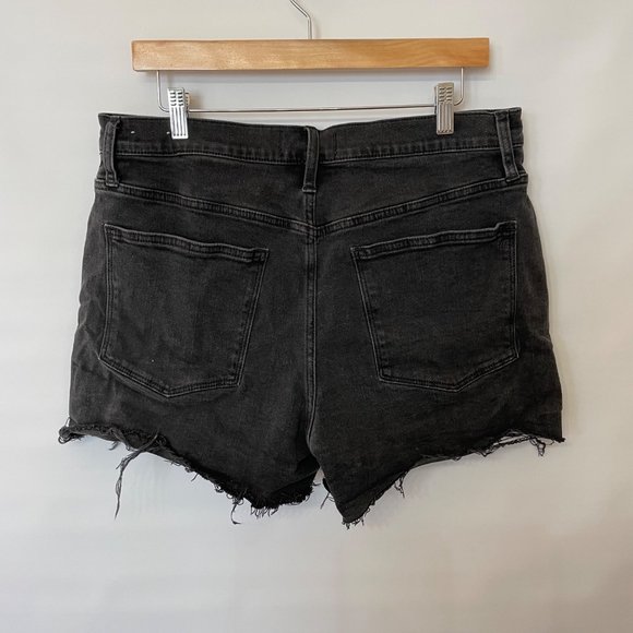 Madewell Womens 31 High Rise Denim Shorts Faded Black Cut Off Hem Style K6156 - Picture 2 of 13